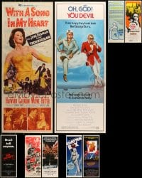 7m309 LOT OF 9 MOSTLY UNFOLDED INSERTS 1950s-1980s great images from a variety of movies!