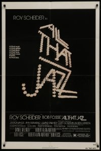 7p014 ALL THAT JAZZ 1sh 1979 Roy Scheider, Jessica Lange, Bob Fosse musical, title in lights!
