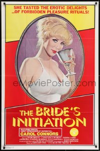 7p066 BRIDE'S INITIATION 1sh 1976 tasty erotic delights, art of sexy superstar Carol Connors!