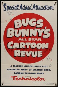7p078 BUGS BUNNY'S ALL STAR CARTOON REVUE 1sh 1953 Warner Bros feature length riot!