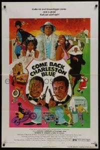 7p134 COME BACK CHARLESTON BLUE style B 1sh 1972 Godfrey Cambridge, ghost starts a gang war!