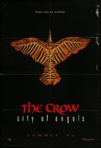 7p158 CROW: CITY OF ANGELS teaser DS 1sh 1996 Tim Pope directed, cool image of the bones of a crow!