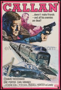 7p086 CALLAN English 1sh 1974 Edward Woodward doesn't make friends and all of his enemies are dead!