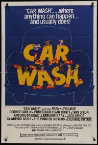 7p096 CAR WASH English 1sh 1977 written by Joel Schumacher, different title artwork!