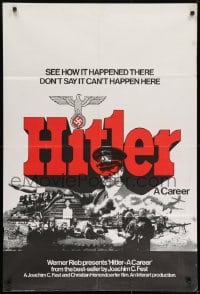 7p365 HITLER A CAREER English 1sh 1977 Hitler - eine Karriere, Der Fuhrer giving Nazi salute!