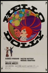 7p358 HELLO DOLLY 1sh 1969 Barbra Streisand & Walter Matthau by Richard Amsel, Roadshow!