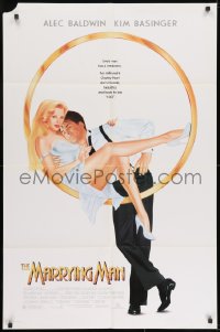 7p497 MARRYING MAN DS 1sh 1991 cool romantic artwork of Alec Baldwin & sexy Kim Basinger!