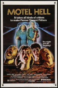 7p530 MOTEL HELL 1sh 1980 it takes all kinds of critters to make Farmer Vincent Fritters!