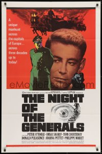 7p567 NIGHT OF THE GENERALS style A 1sh 1967 WWII officer Peter O'Toole in a manhunt across Europe!