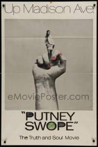 7p654 PUTNEY SWOPE 1sh 1969 Robert Downey Sr., classic image of black girl as middle finger!