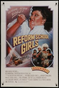 7p673 REFORM SCHOOL GIRLS 1sh 1986 great Craig art of tough teacher, sexy Wendy O. Williams!