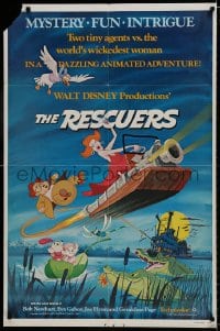 7p676 RESCUERS 1sh 1977 Disney mouse mystery adventure cartoon from depths of Devil's Bayou!