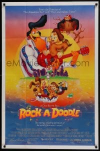 7p702 ROCK-A-DOODLE DS 1sh 1992 Don Bluth's cartoon adventure of the world's first rockin' rooster!