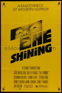 7p774 SHINING studio style 1sh 1980 Stephen King & Stanley Kubrick, iconic art by Saul Bass!
