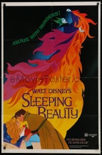 7p795 SLEEPING BEAUTY style A 1sh R1979 Walt Disney cartoon fairy tale fantasy classic!