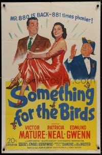 7p801 SOMETHING FOR THE BIRDS 1sh 1952 Victor Mature, Patricia Neal, Edmund Gwenn, Robert Wise