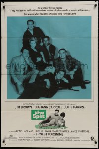 7p814 SPLIT 1sh 1968 Jim Brown, Gene Hackman, Ernest Borgnine, Klugman, Diahann Caroll
