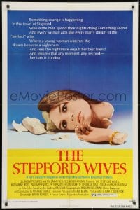 7p831 STEPFORD WIVES 1sh 1975 wild image of shattered Katharine Ross, from Ira Levin's novel!