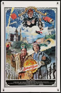 7p840 STRANGE BREW int'l 1sh 1983 art of hosers Rick Moranis & Dave Thomas with beer by John Solie!
