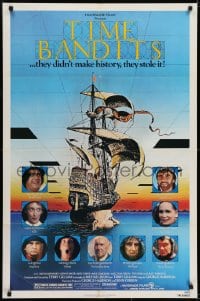 7p906 TIME BANDITS 1sh 1981 John Cleese, Sean Connery, art by director Terry Gilliam!