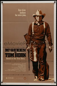 7p908 TOM HORN 1sh 1980 see cowboy Steve McQueen in the title role before he sees you!