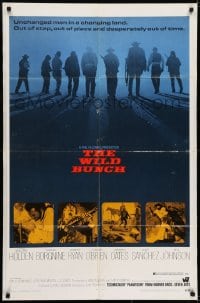 7p985 WILD BUNCH 1sh 1969 Sam Peckinpah cowboy classic starring William Holden & Ernest Borgnine
