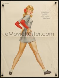 7r067 ALBERTO VARGAS All-American Babe magazine page 1940s sexy pin-up art for Esquire Magazine!