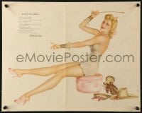 7r069 ALBERTO VARGAS Beauts and Saddle magazine page 1940s sexy pin-up art for Esquire Magazine!