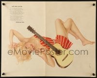 7r083 ALBERTO VARGAS Song for Your Guitar magazine page 1940s sexy pin-up art for Esquire Magazine!