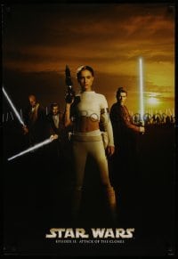 7r533 ATTACK OF THE CLONES group of 2 24x36 commercial posters 2002 Star Wars Episode II, Portman!