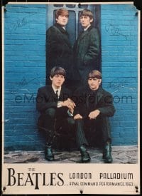 7r442 BEATLES 21x29 English commercial poster 1964 John, Paul, George & Ringo, London Palladium!