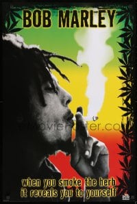 7r443 BOB MARLEY 24x36 English commercial poster 2004 image of the Jamaican reggae legend smoking!