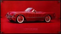 7r541 CHEVROLET CORVETTE 16x29 commercial poster 1980s incredible image of red convertible!