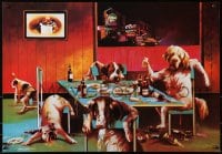7r328 DOGS PLAYING POKER group of 2 19x27 Thai commercial posters 1990s dogs smoking and more!