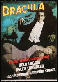 7r550 DRACULA 20x28 commercial poster 1976 Browning, Bela Lugosi with his bloody long fingernails!
