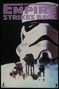 7r558 EMPIRE STRIKES BACK 23x35 commercial poster 1995 Lucas sci-fi classic, AT-ATs on Hoth!