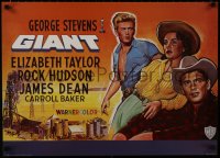 7r564 GIANT 20x28 commercial poster 1987 James Dean, Elizabeth Taylor, completely different art!
