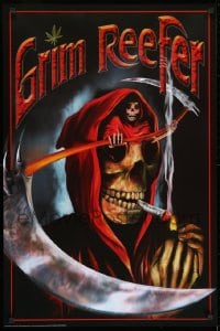 7r405 GRIM REEFER 24x36 Swiss commercial poster 2004 Reaper smoking a joint by Jeremy Haydn!
