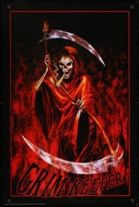 7r406 GRIM REEFER 24x36 Swiss commercial poster 2004 Reaper smoking a joint by Jeremy Worrell!