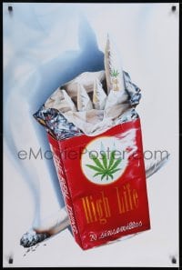 7r858 HIGH LIFE 24x36 German commercial poster 2003 Masao Saito art of a marijuana cigarette pack!