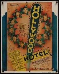 7r570 HOLLYWOOD HOTEL 22x28 commercial poster 1980s Busby Berkeley, Dick Powell, Lane Sisters!