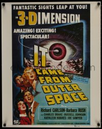 7r574 IT CAME FROM OUTER SPACE 22x28 commercial poster 1980s Jack Arnold classic 3-D sci-fi!