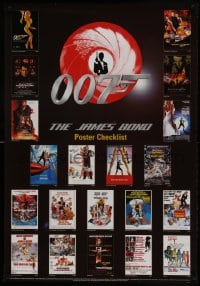 7r575 JAMES BOND POSTER CHECKLIST 27x39 commercial poster 2000 full James Bond poster collection!
