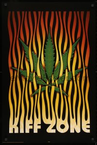 7r859 KIFF ZONE 24x36 German commercial poster 2002 Lars artwork of marijuana leaf and smoke!