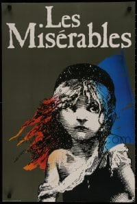 7r453 LES MISERABLES 20x30 English commercial poster 1986 classic image from Victor Hugo musical!