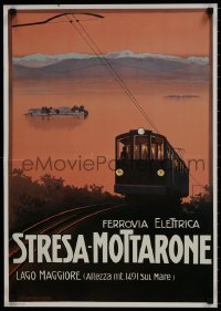 7r617 STRESA-MOTTARONE 19x27 commercial poster 2000s great image of street car from earlier poster!