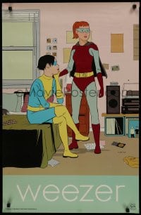 7r624 WEEZER 23x35 commercial poster 2001 The Green Album, Adrian Tomine at of super heroes!