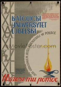 7r521 CATHOLIC UNIVERSITY OF LUBLIN Polish 19x27 1950s only college with university status!