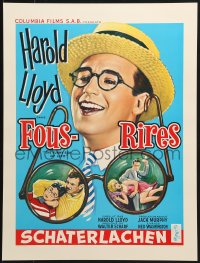 7r973 FUNNY SIDE OF LIFE 16x21 REPRO poster 1990s great wacky artwork of Harold Lloyd!