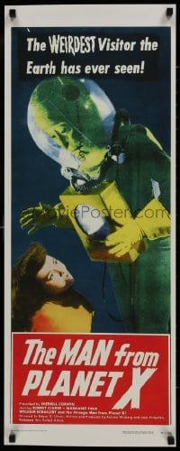 7r985 MAN FROM PLANET X 14x36 REPRO poster 2010s Edgar Ulmer, art of the alien & Margaret Field!